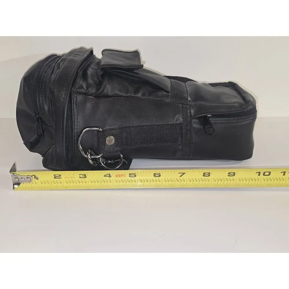 Vintage Black Camera Lens Carry Case – Padded Top-Load Holster Bag